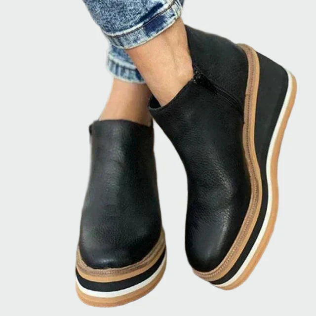 Anaïs - Bottines Camel Platine