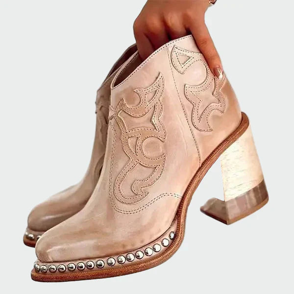 Justine - Bottines Western Brodées