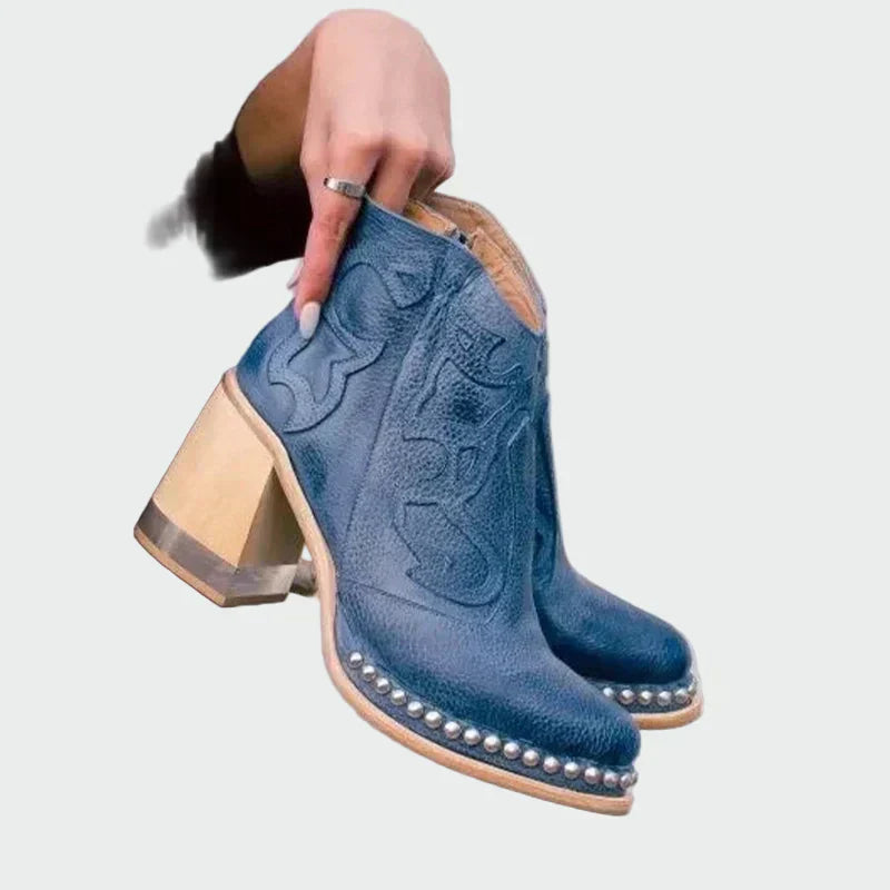 Justine - Bottines Western Brodées