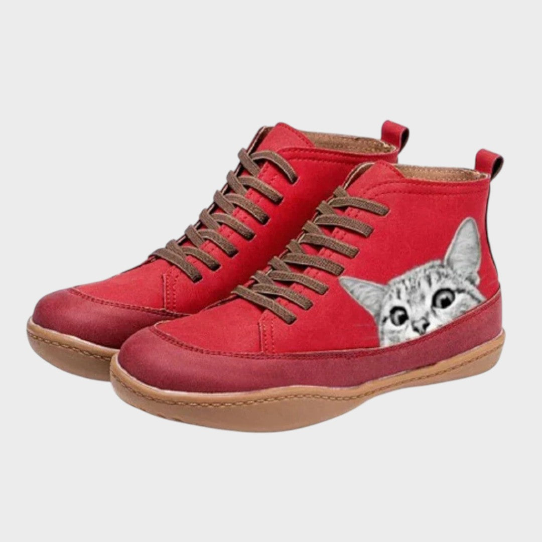 Sarah - Bottes Chat Cuir