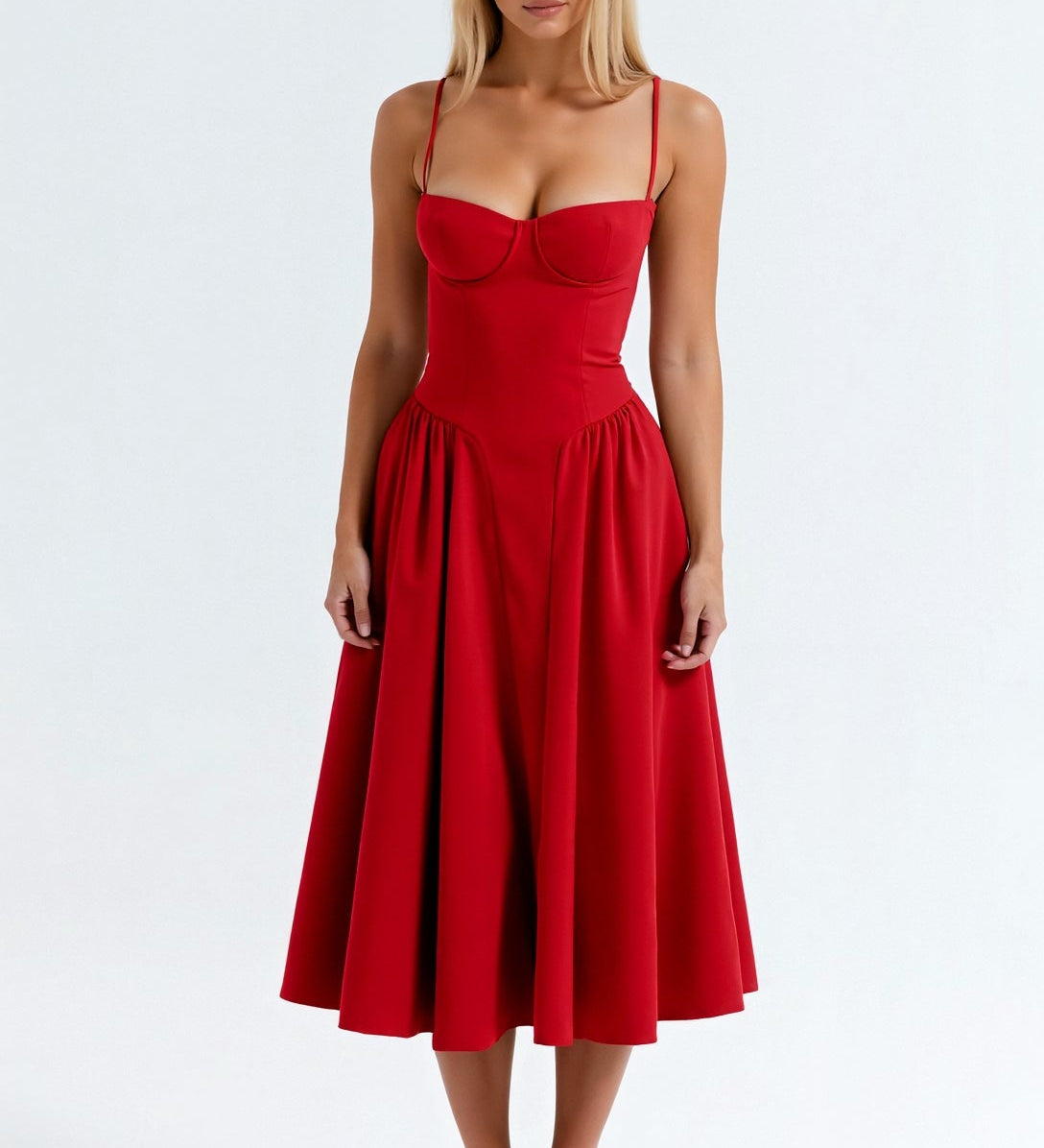 Céline - Robe Midi Structurée