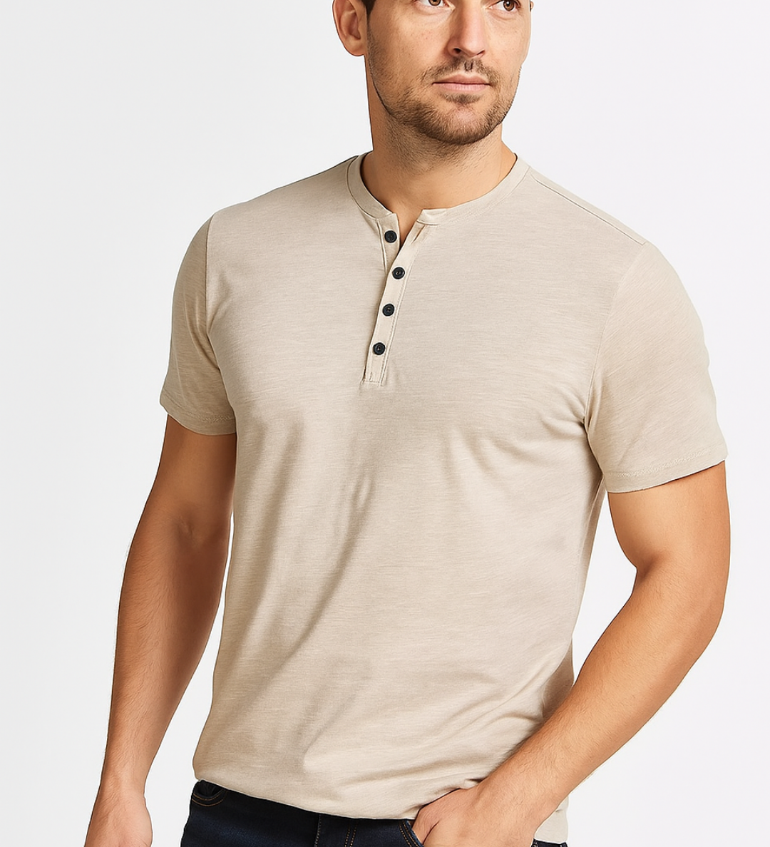 Anaïs - Chemise Henley Élégante