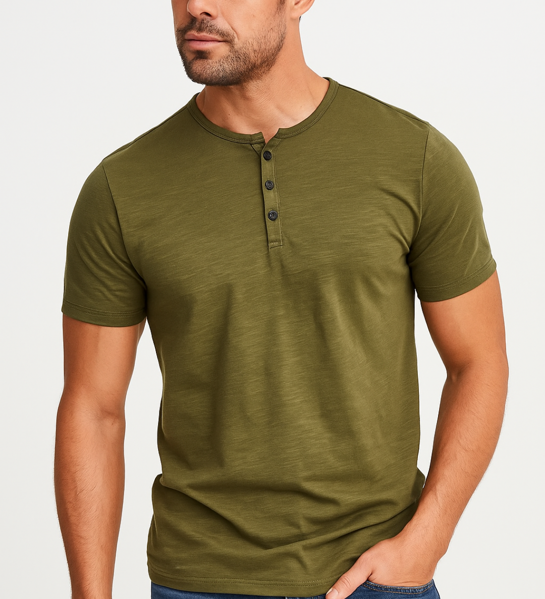 Anaïs - Chemise Henley Élégante