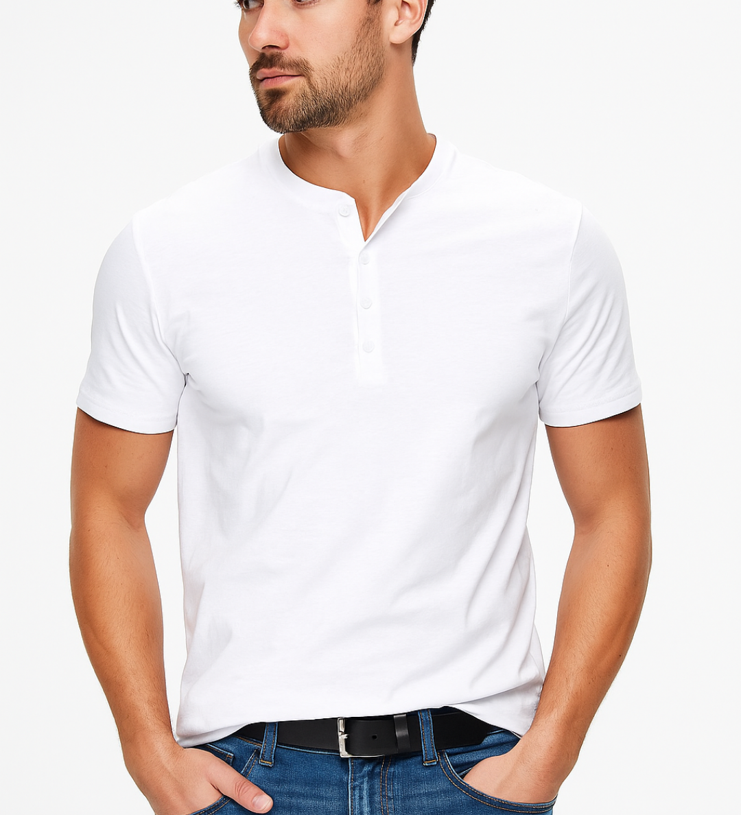 Anaïs - Chemise Henley Élégante
