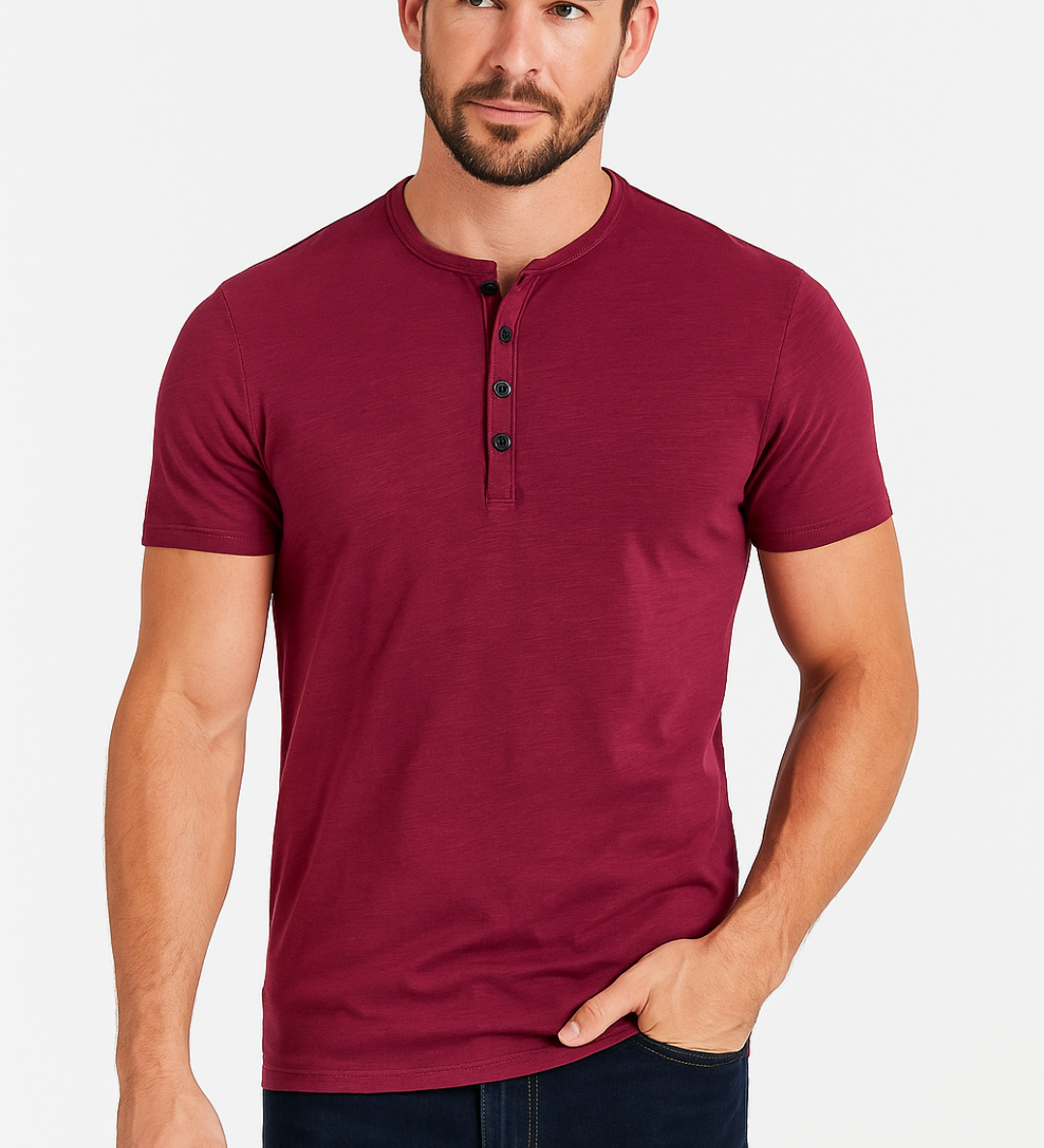 Anaïs - Chemise Henley Élégante