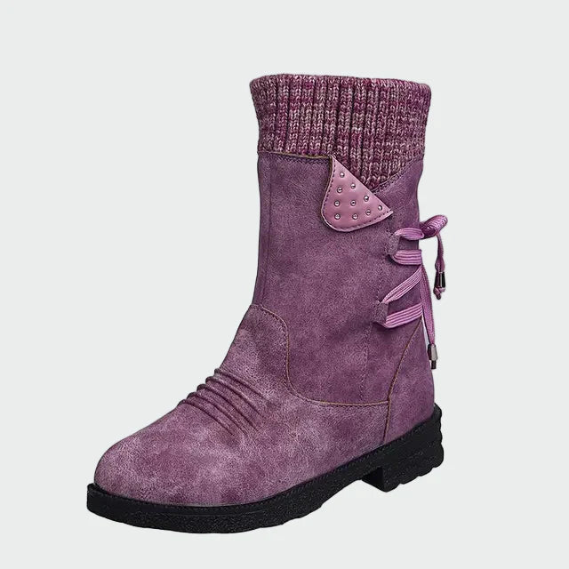 Sarah - Bottines Bleu Tissé