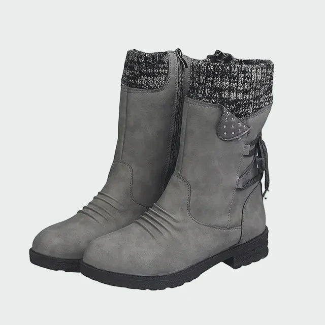 Sarah - Bottines Bleu Tissé