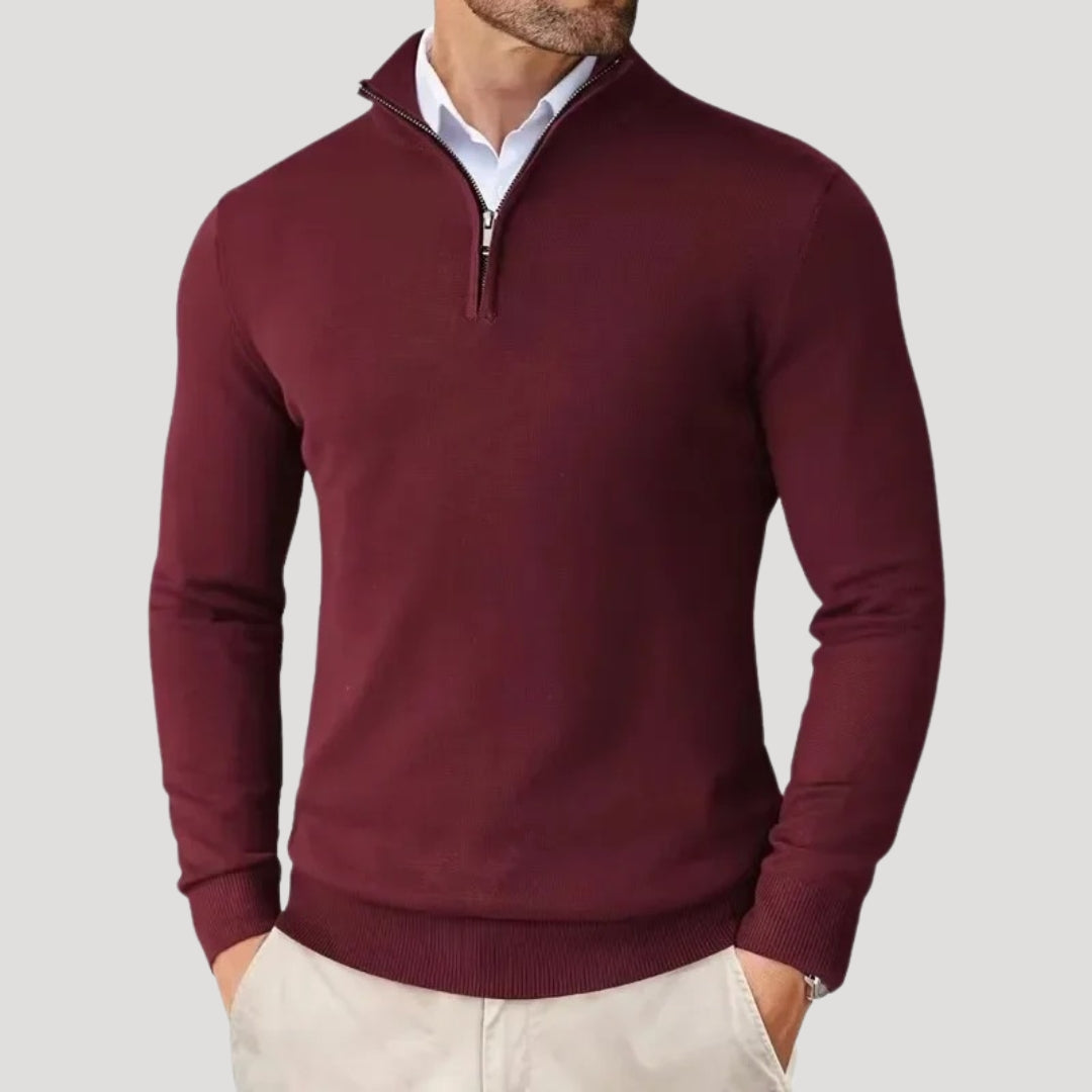 Inès - Pull Tricoté Demi-Zip