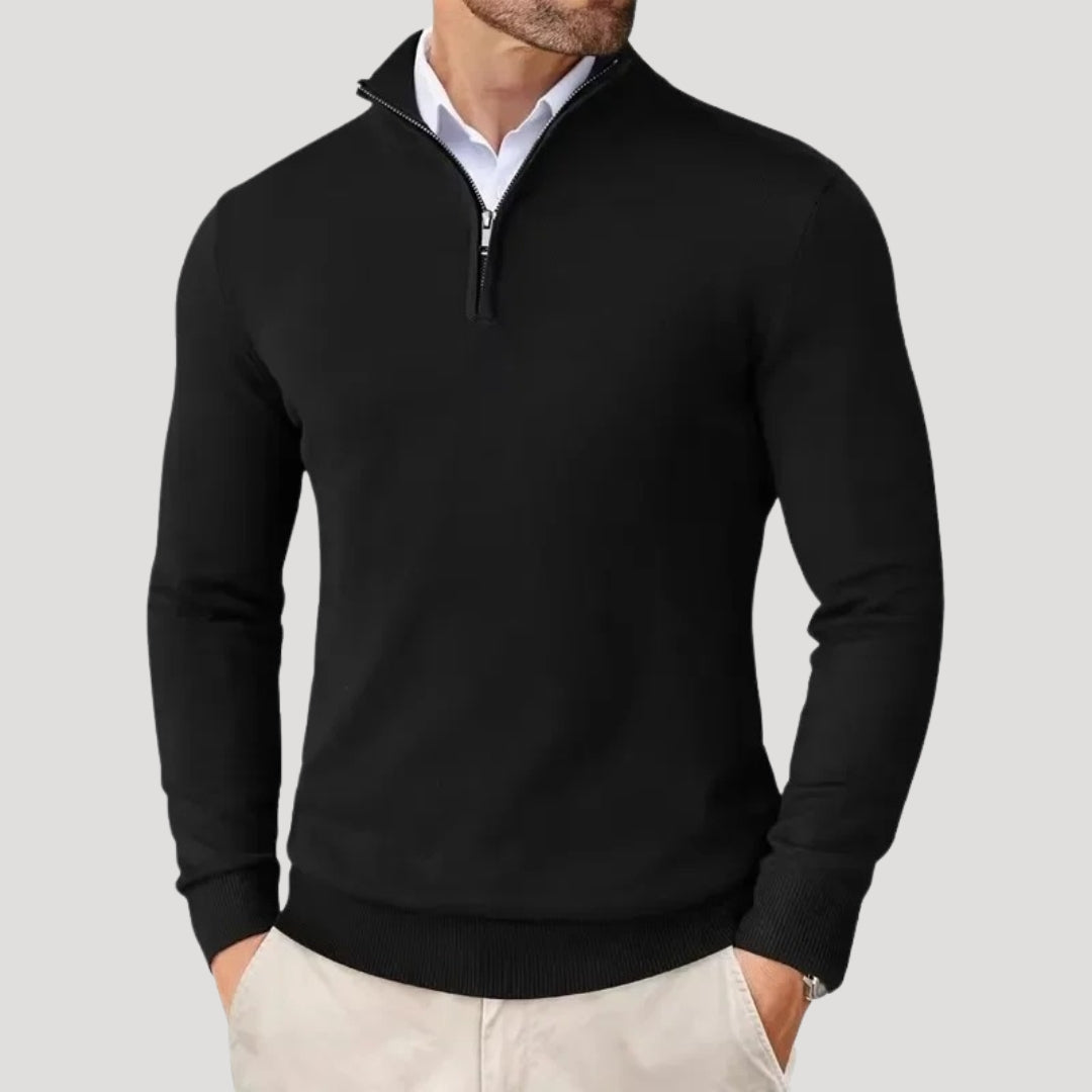 Inès - Pull Tricoté Demi-Zip