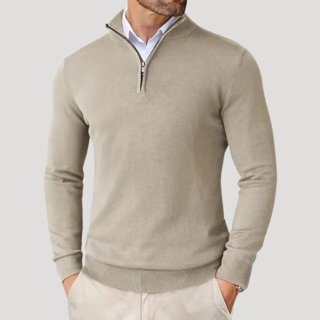 Inès - Pull Tricoté Demi-Zip