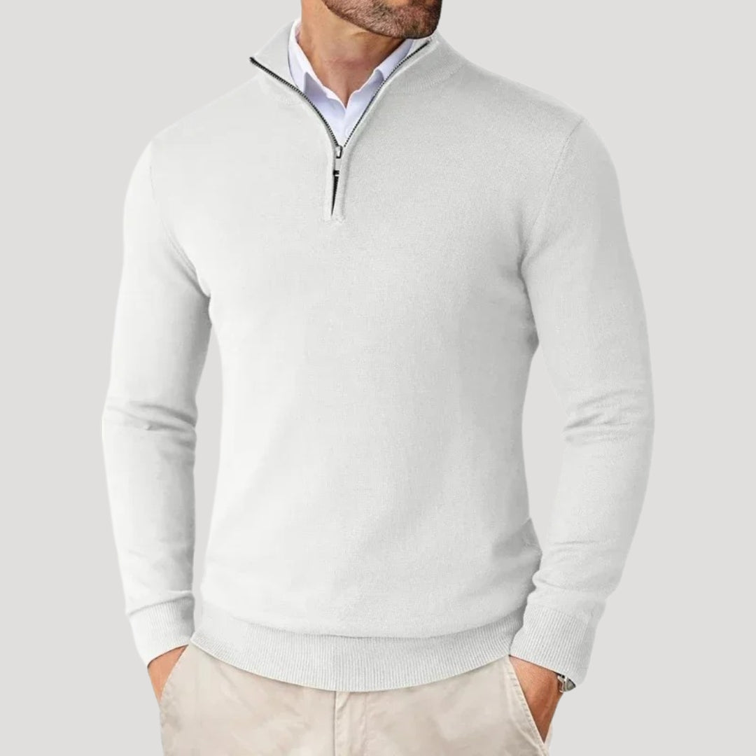 Inès - Pull Tricoté Demi-Zip