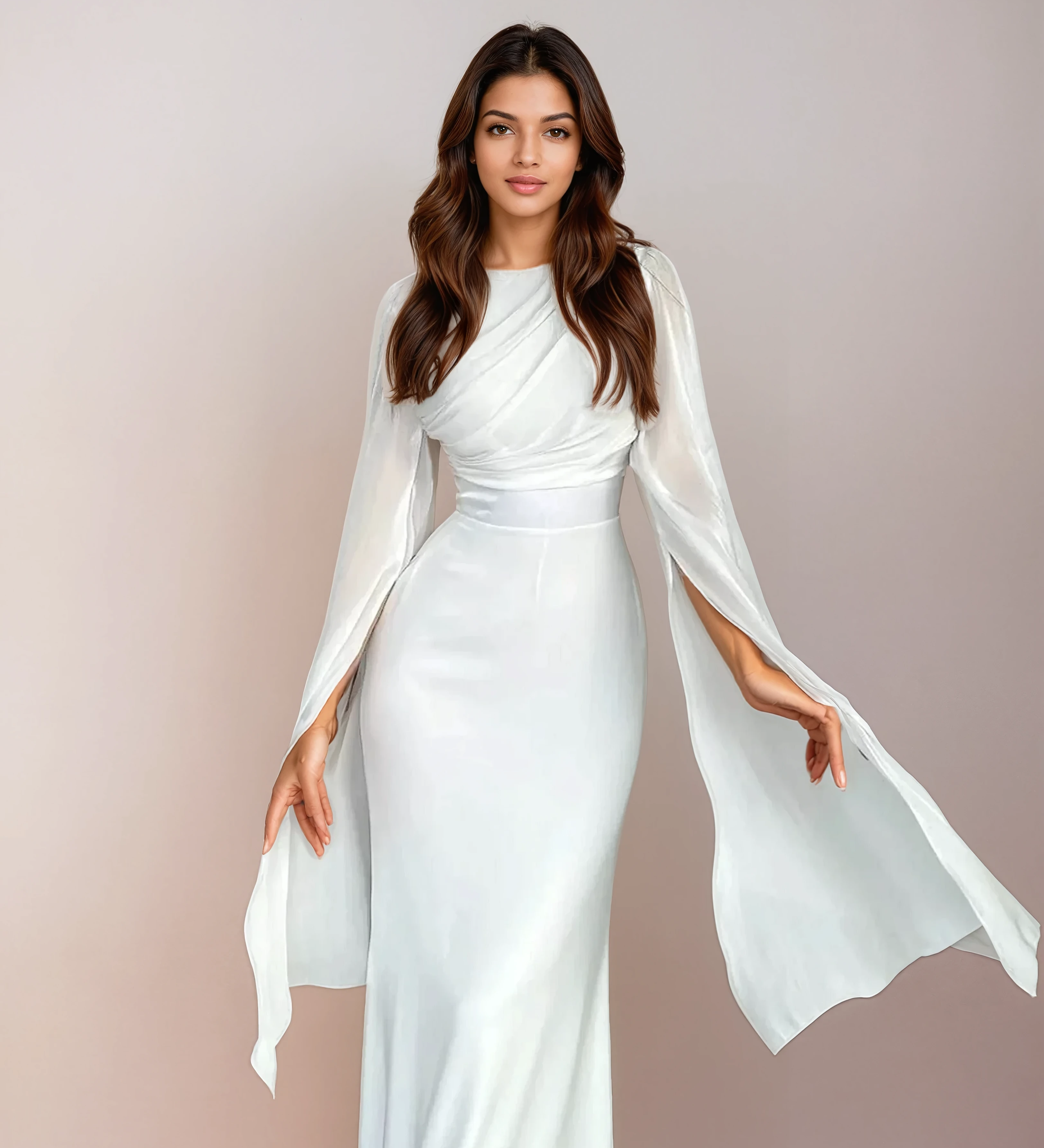 Sarah - Robe Longue Satin