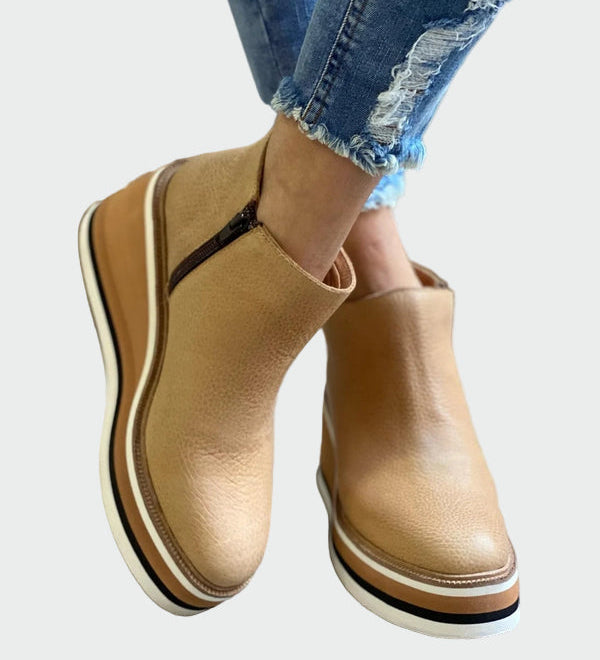 Anaïs - Bottines Camel Platine