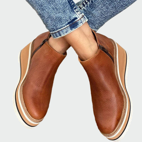Anaïs - Bottines Camel Platine