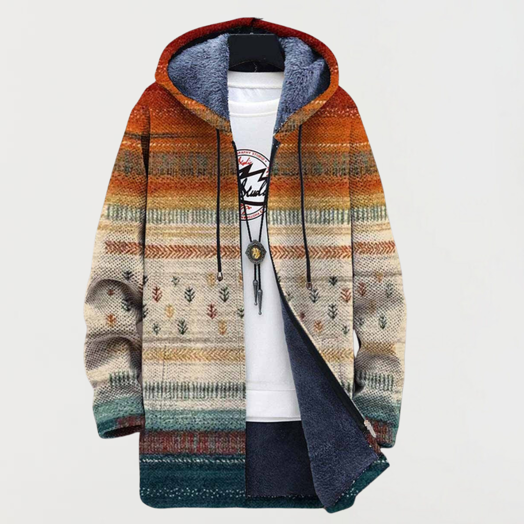 Inès - Manteau Élégant Géométrique