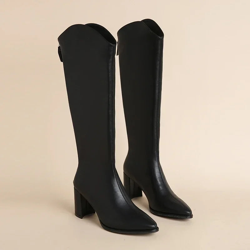 Élodie - Bottes à Talon Épais