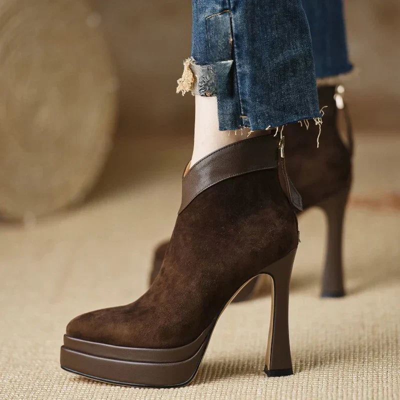 Justine - Bottes Bloc Daim