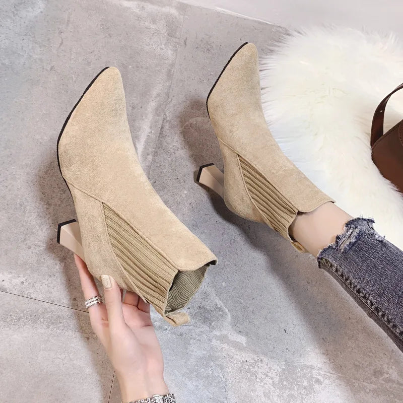 Sarah - Bottes Cheville Daim