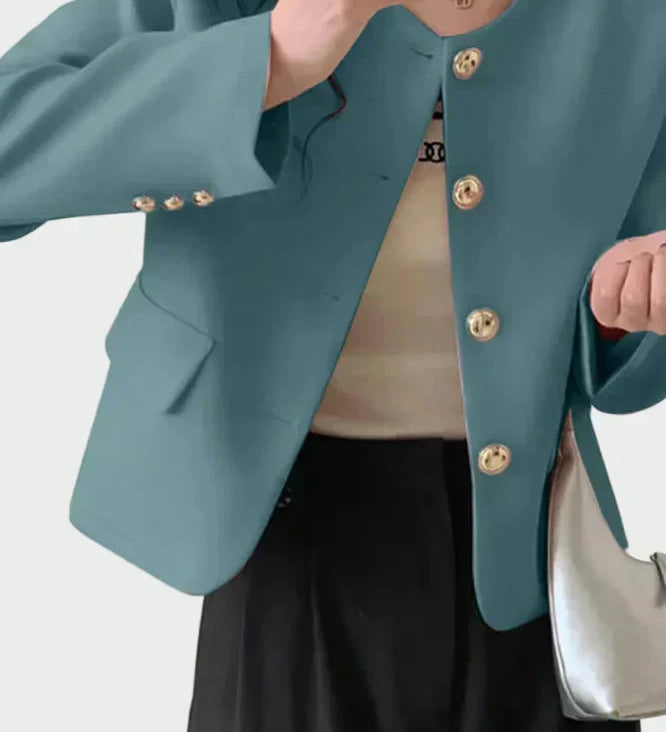 Sarah - Blazer Élégant Doré
