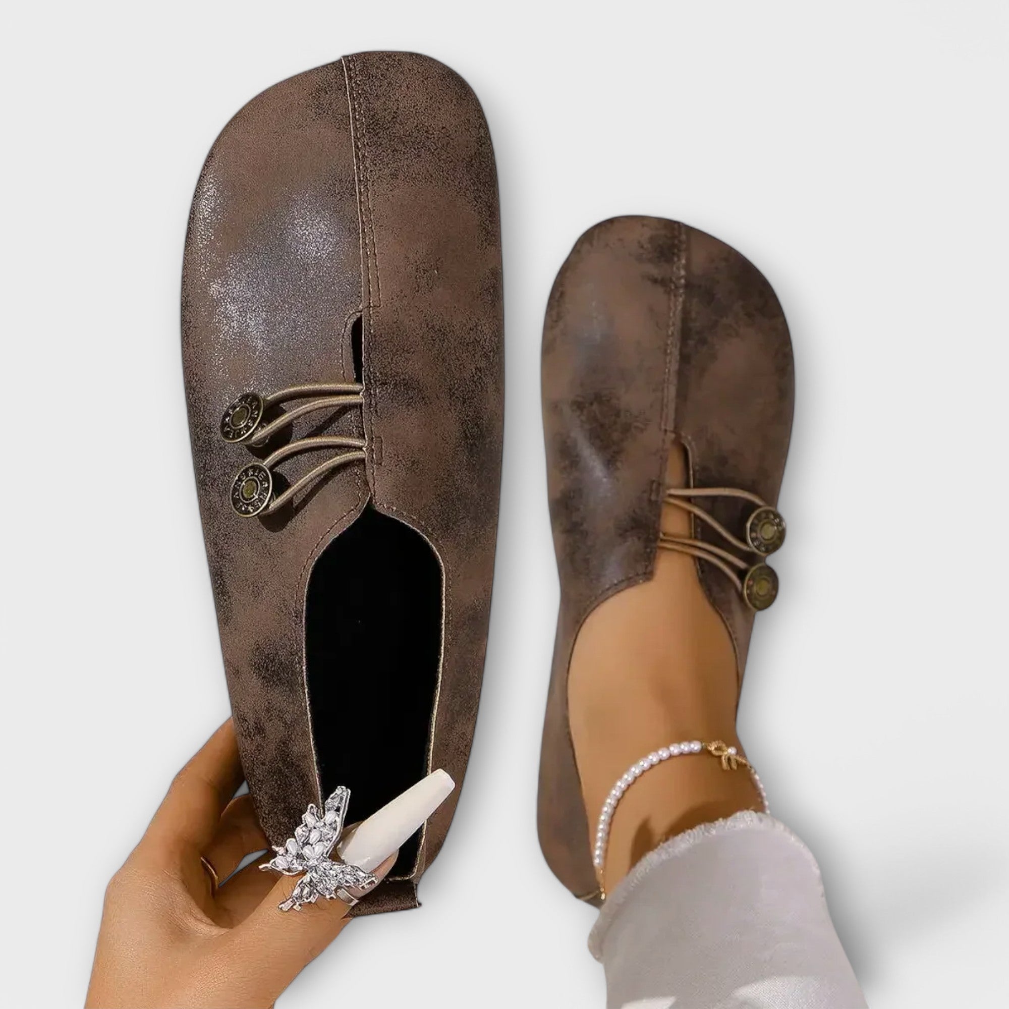 Clara - Mocassins Daim Élastiques