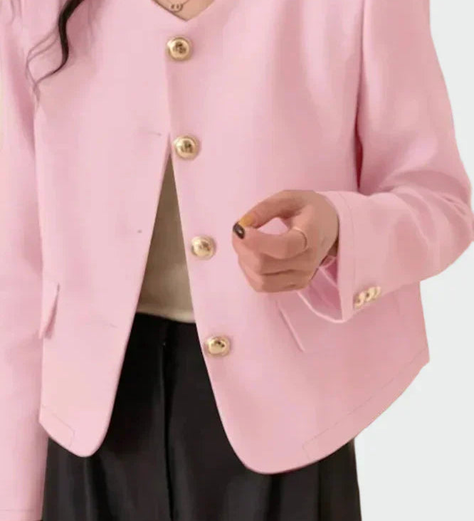 Sarah - Blazer Élégant Doré