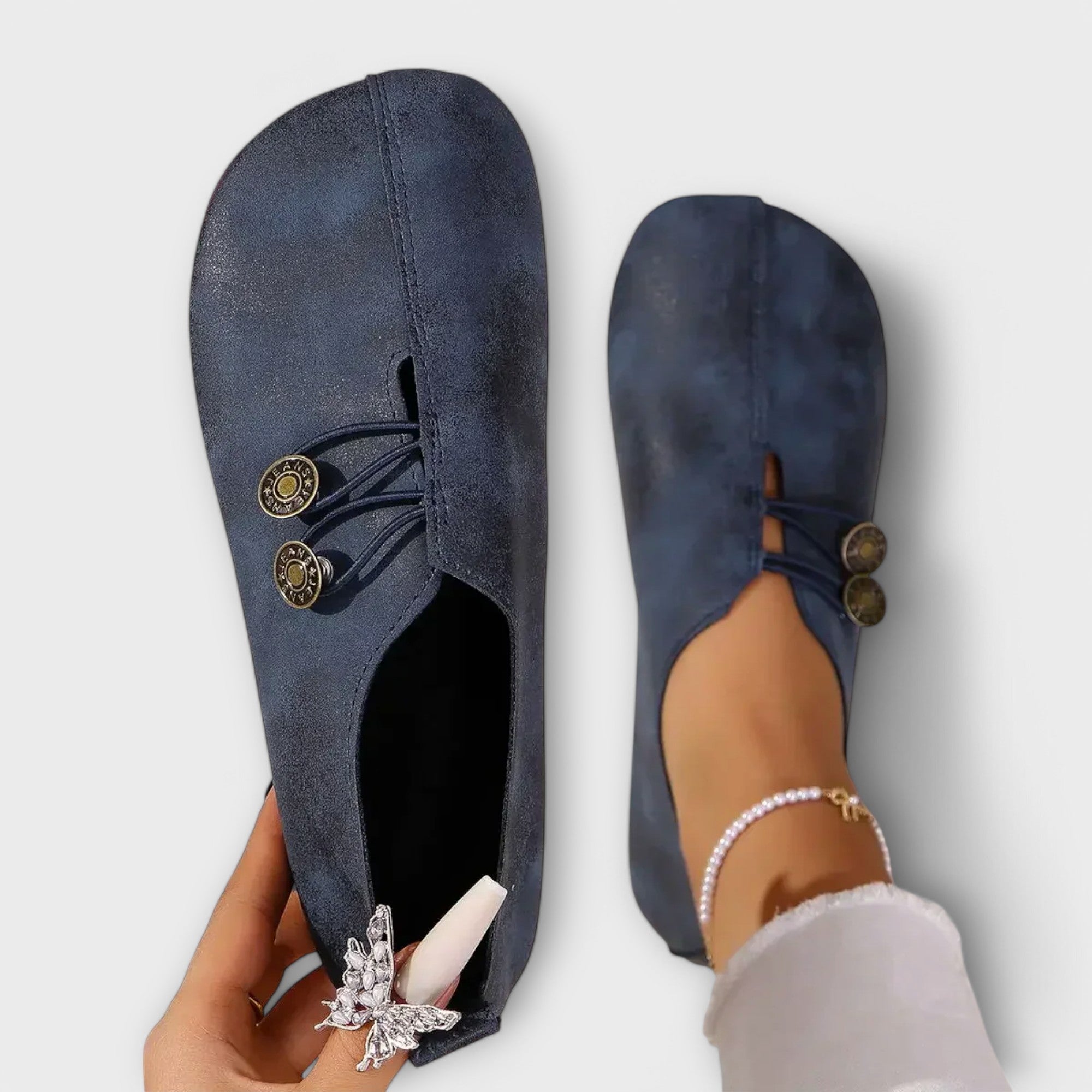 Clara - Mocassins Daim Élastiques
