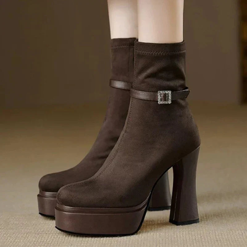 Anaïs - Bottes Élégantes Daim