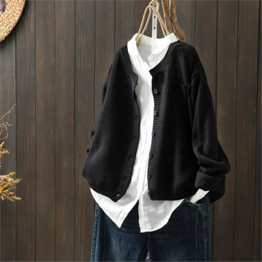 Anaïs - Cardigan Élégant Lin