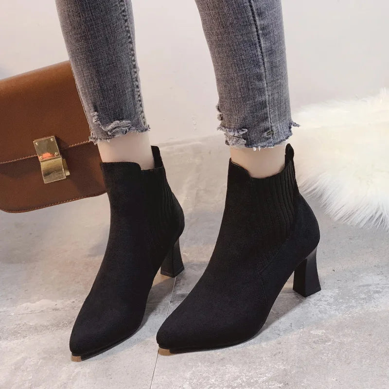 Sarah - Bottes Cheville Daim