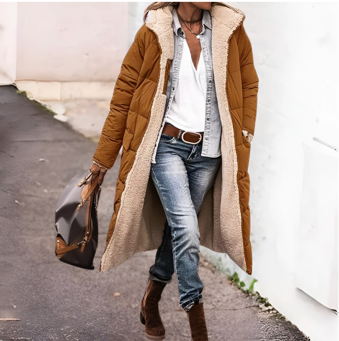 Clara - Manteau Réversible Sherpa