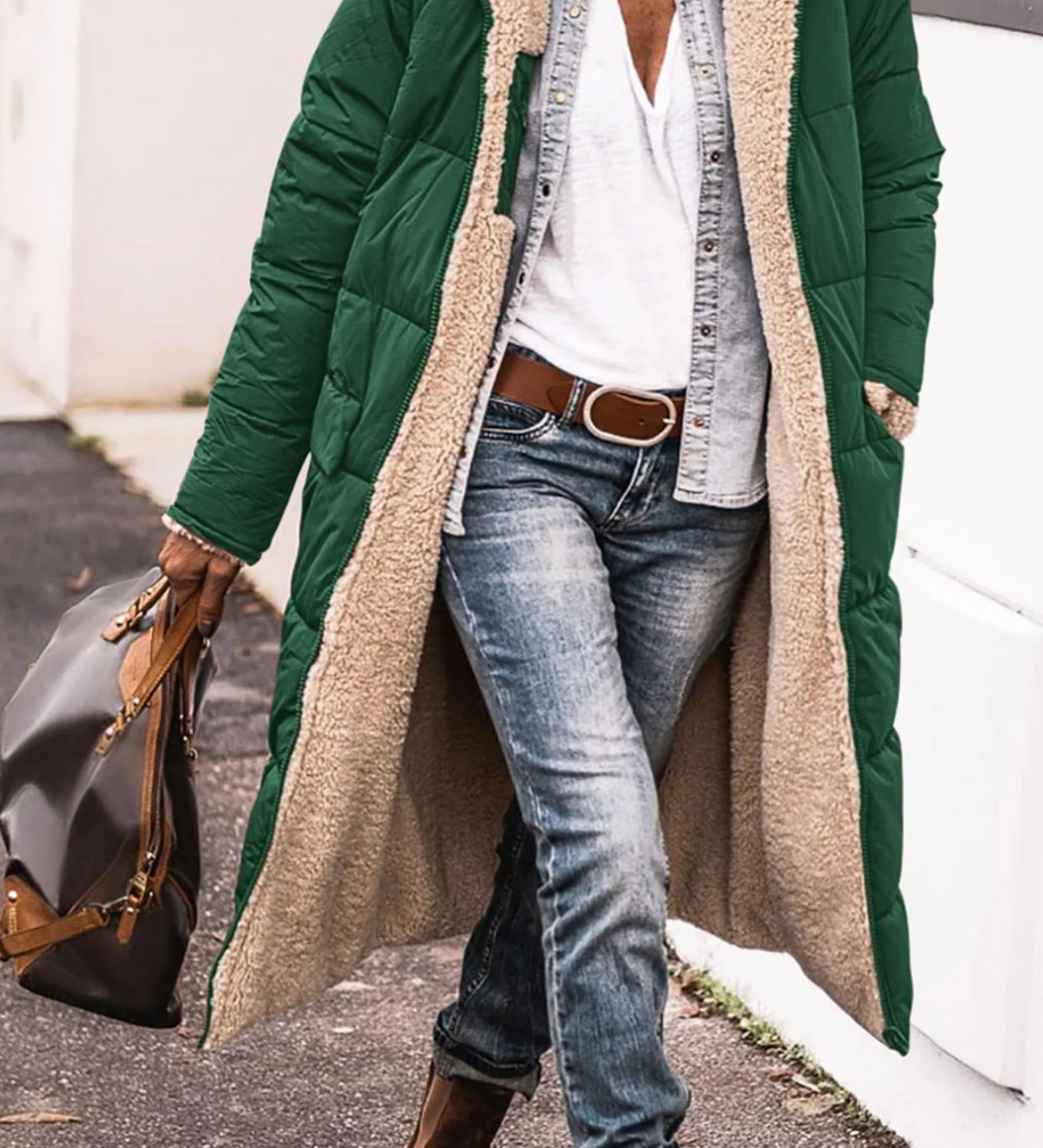 Clara - Manteau Réversible Sherpa