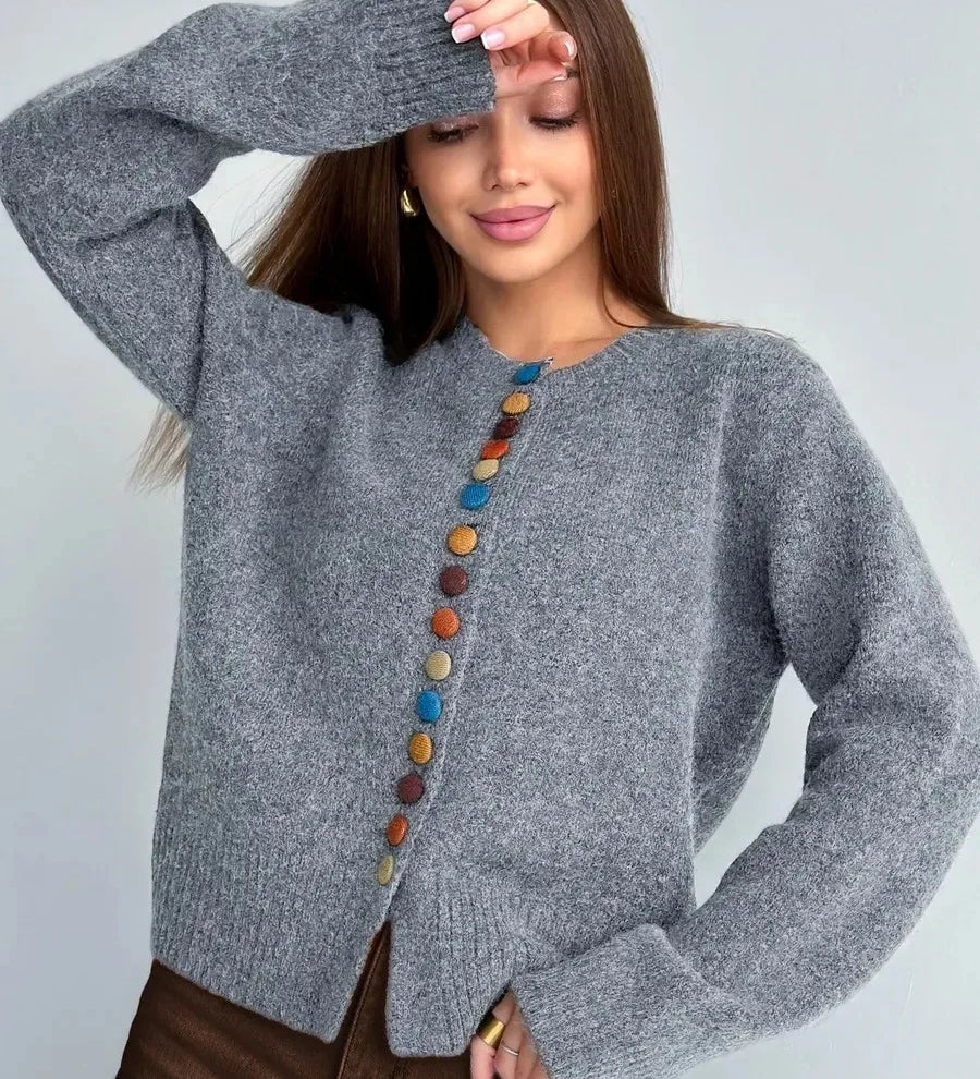 Anaïs - Cardigan Détail Boutons