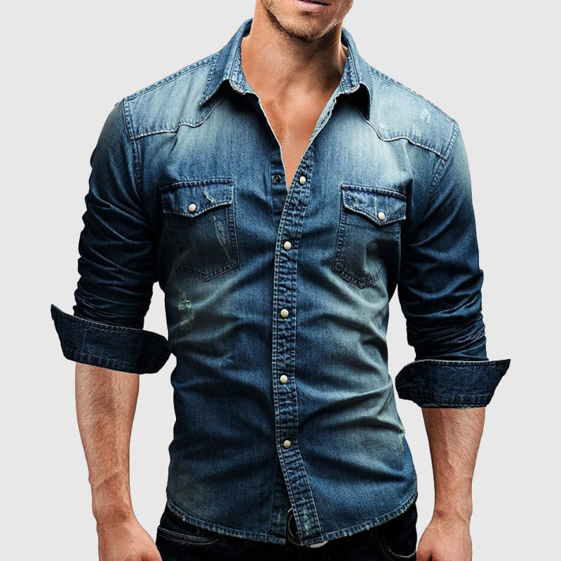 Anaïs - Chemise Denim Élégante