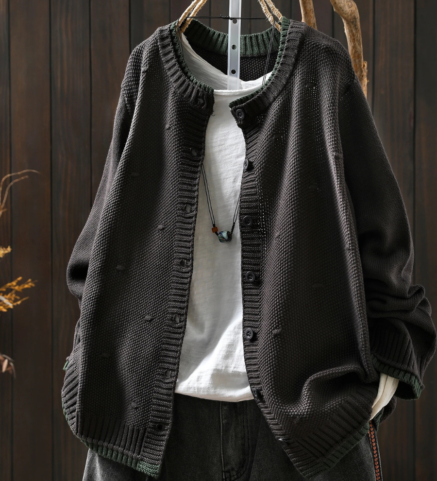 Élodie - Cardigan Texturé Élégant