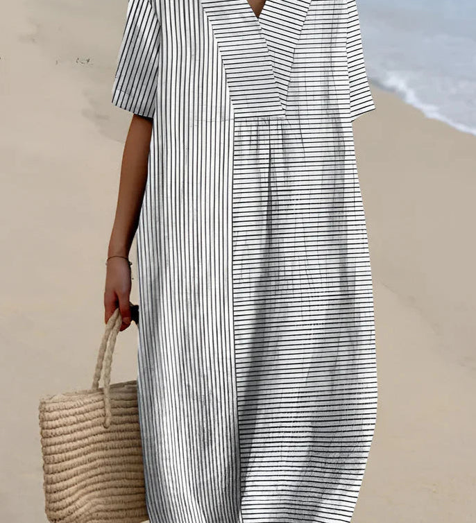 Anaïs - Robe Géométrique Élégante
