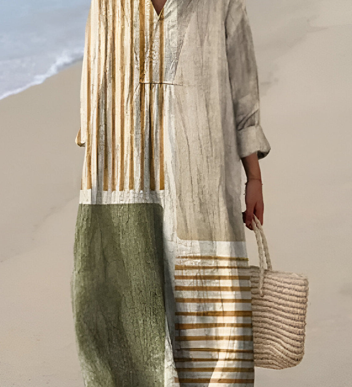 Inès - Robe Géométrique Élégante
