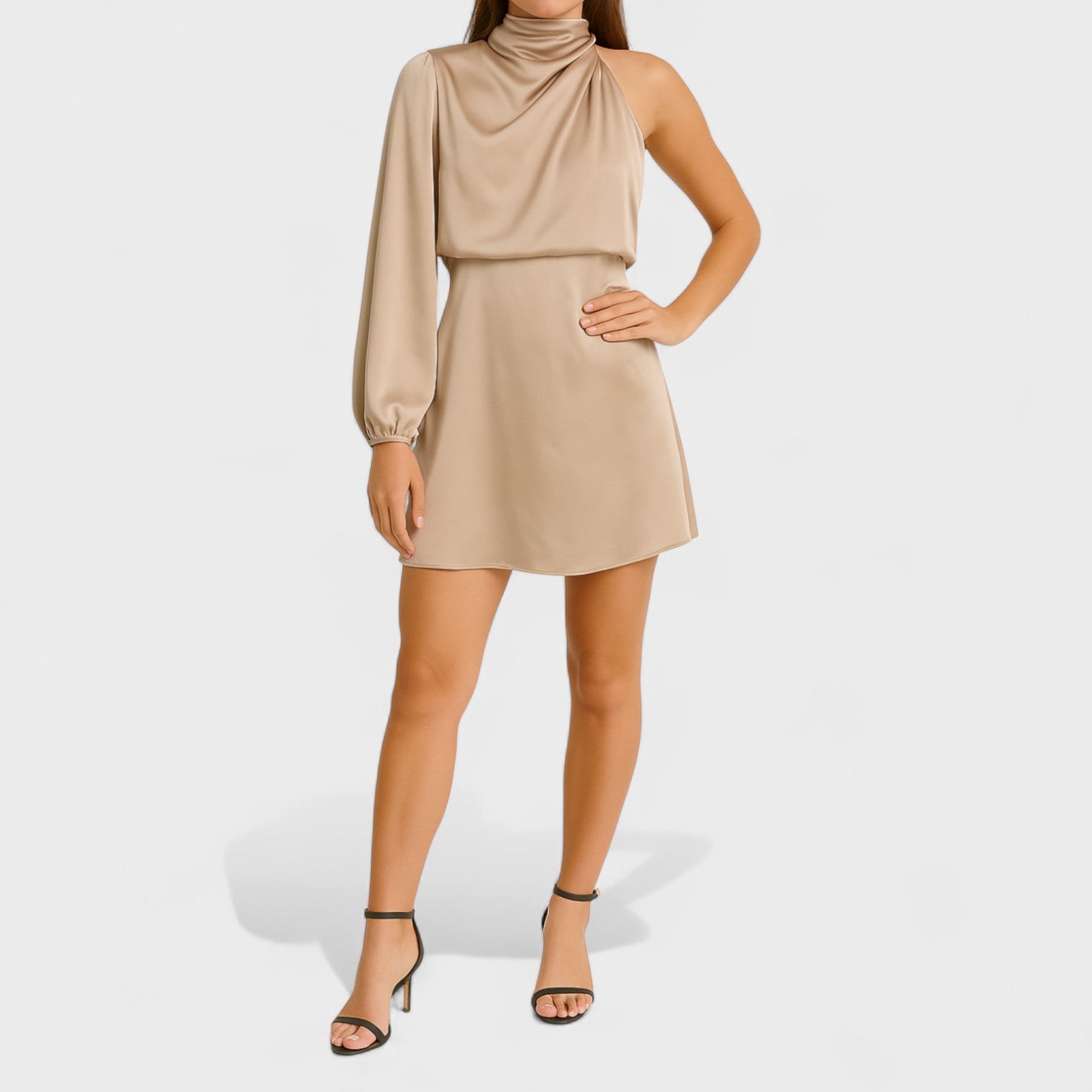 Amélie - Robe Asymétrique Satinée
