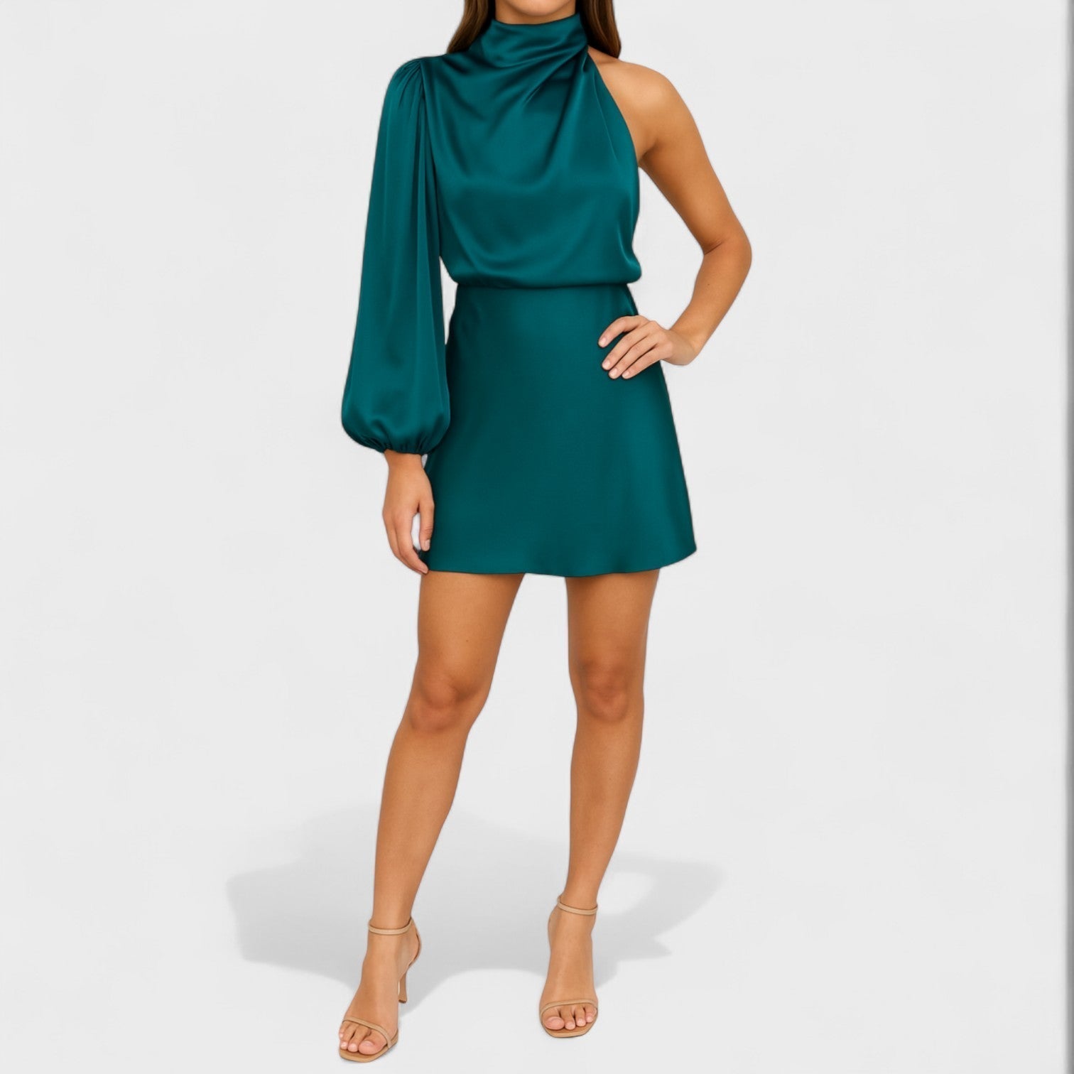 Amélie - Robe Asymétrique Satinée