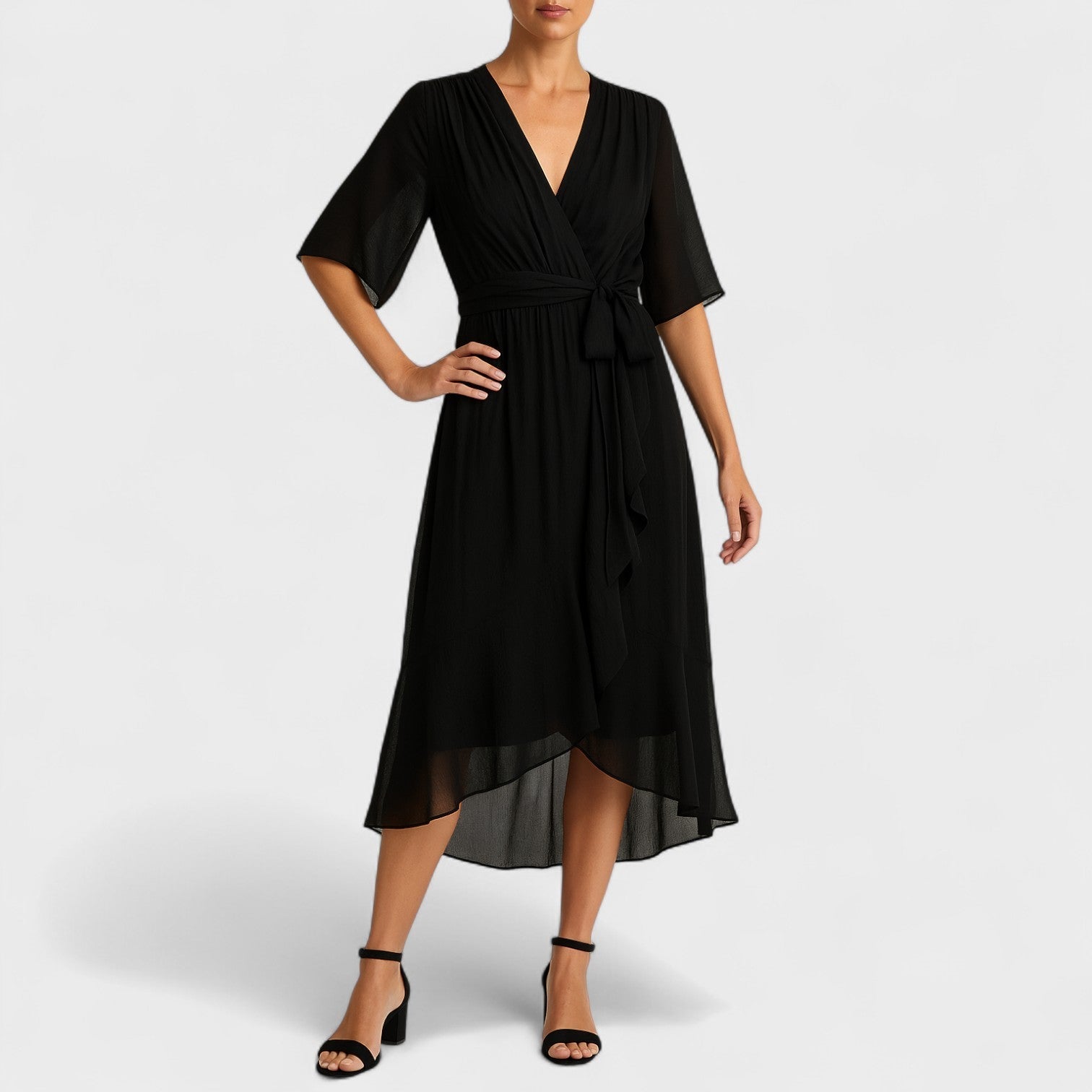 Élise - Robe Midi Croisée