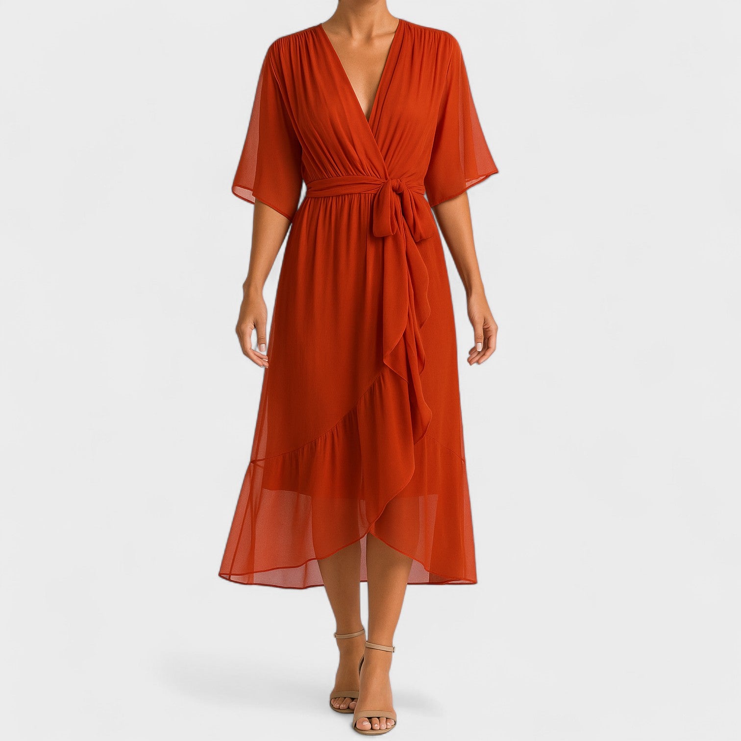 Élise - Robe Midi Croisée