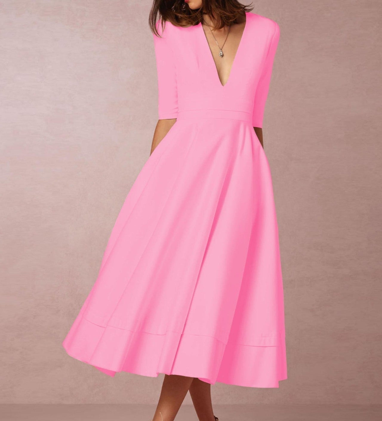 Sarah - Robe Midi Élégante