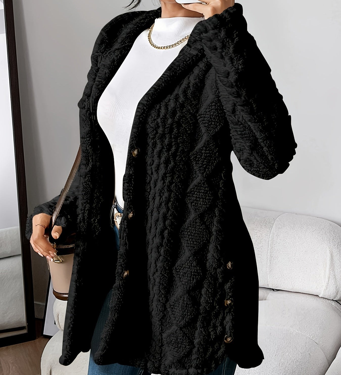 Anaïs - Manteau Capuche Peluche
