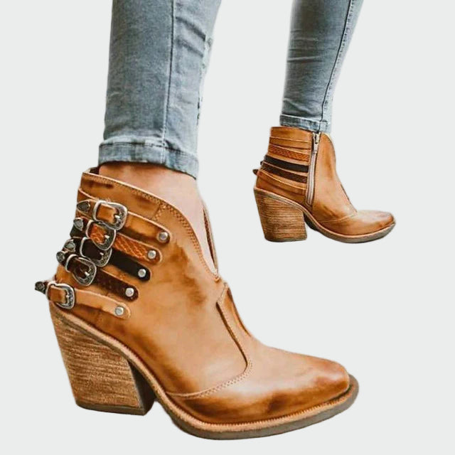 Céline - Bottines Cuir Talon