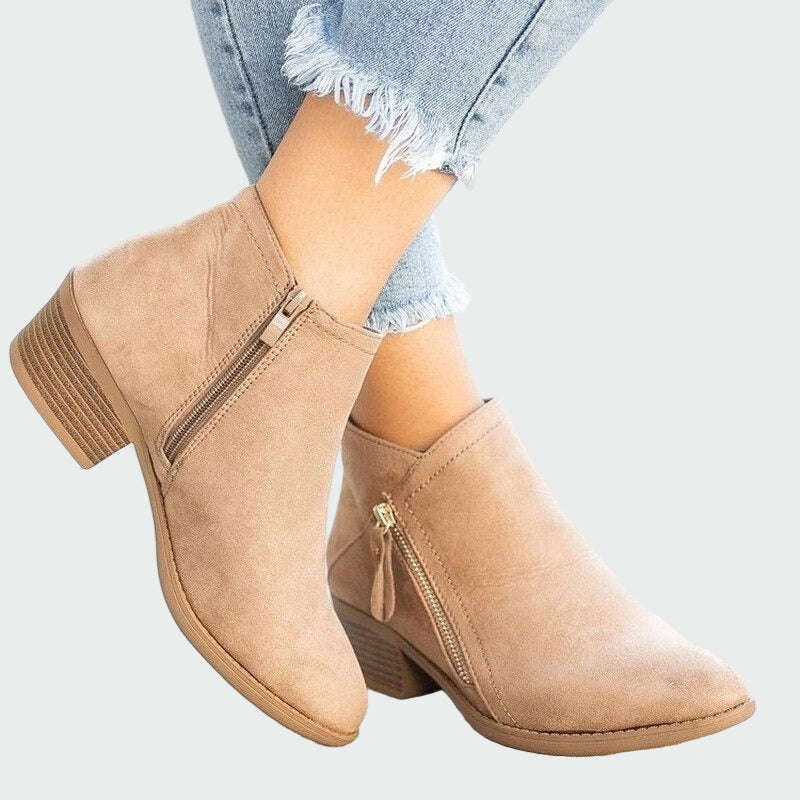 Sarah - Bottines Camel Talon