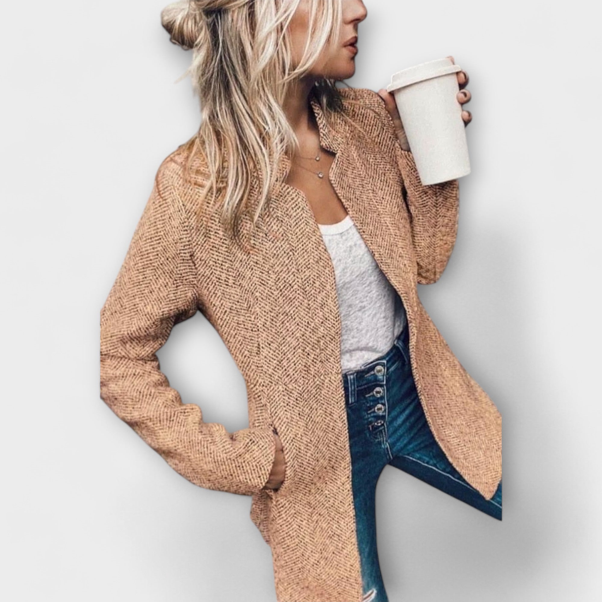 Sarah - Manteau Élégant Tweed