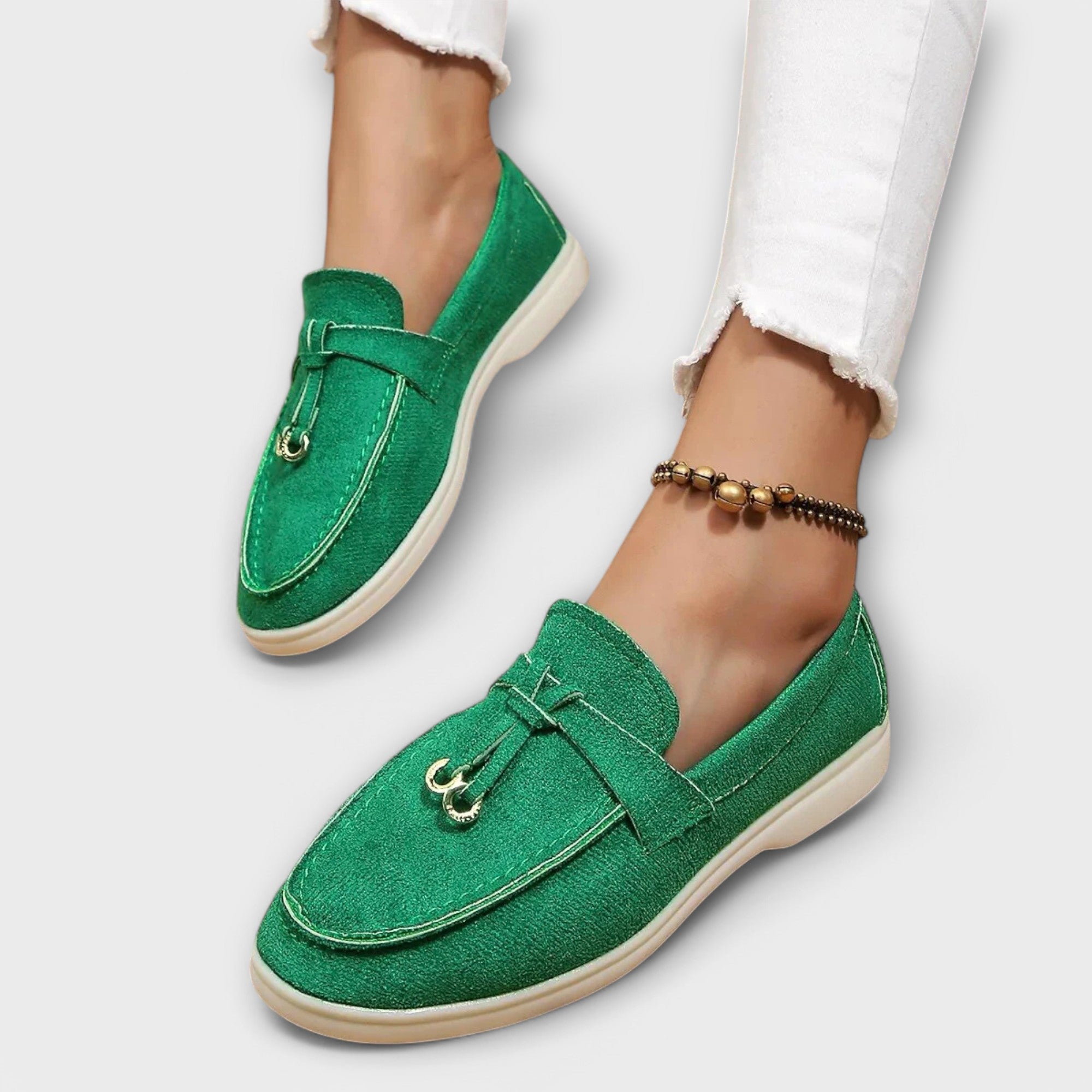 Inès - Mocassins Beiges Lacet