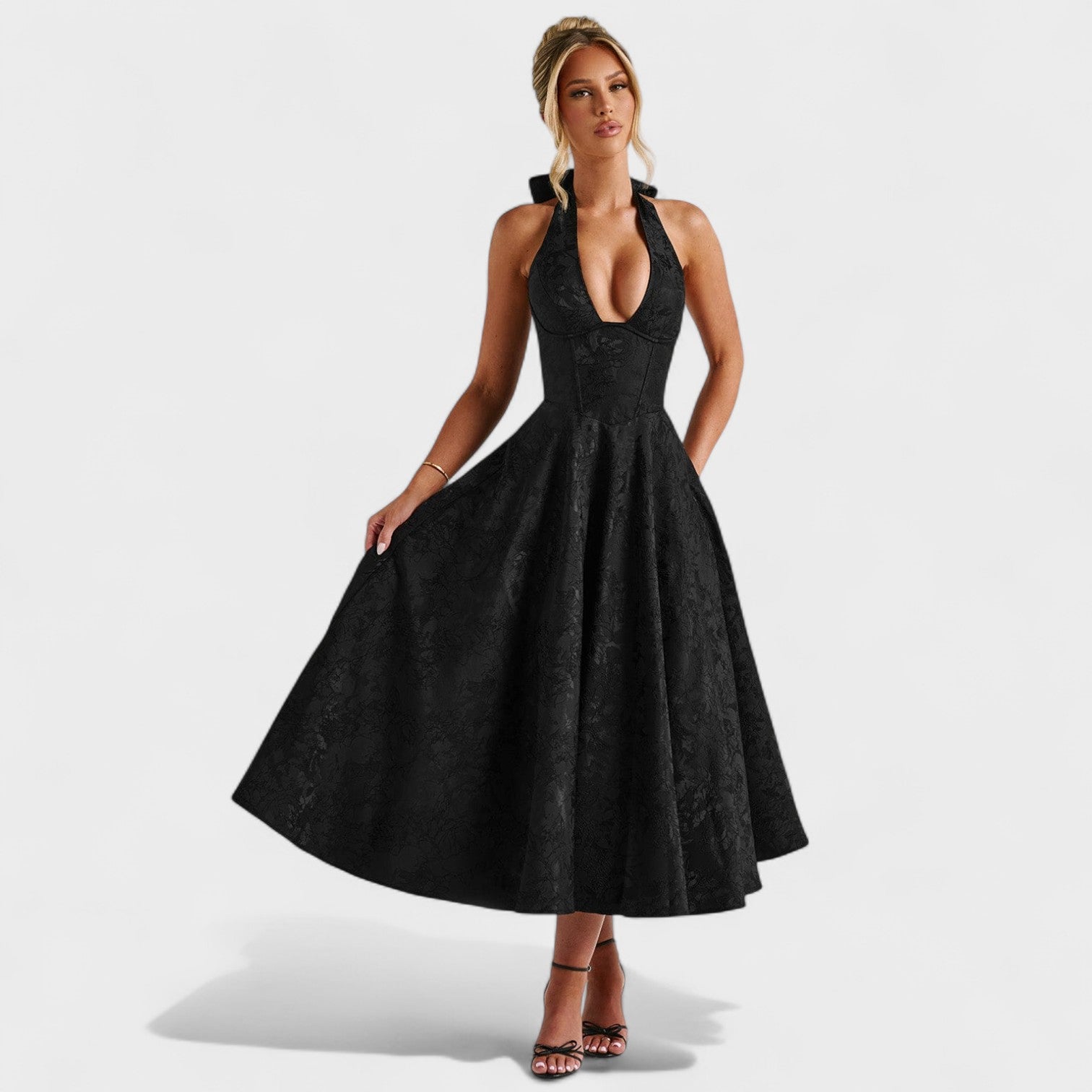 Inès - Robe Midi Texturée
