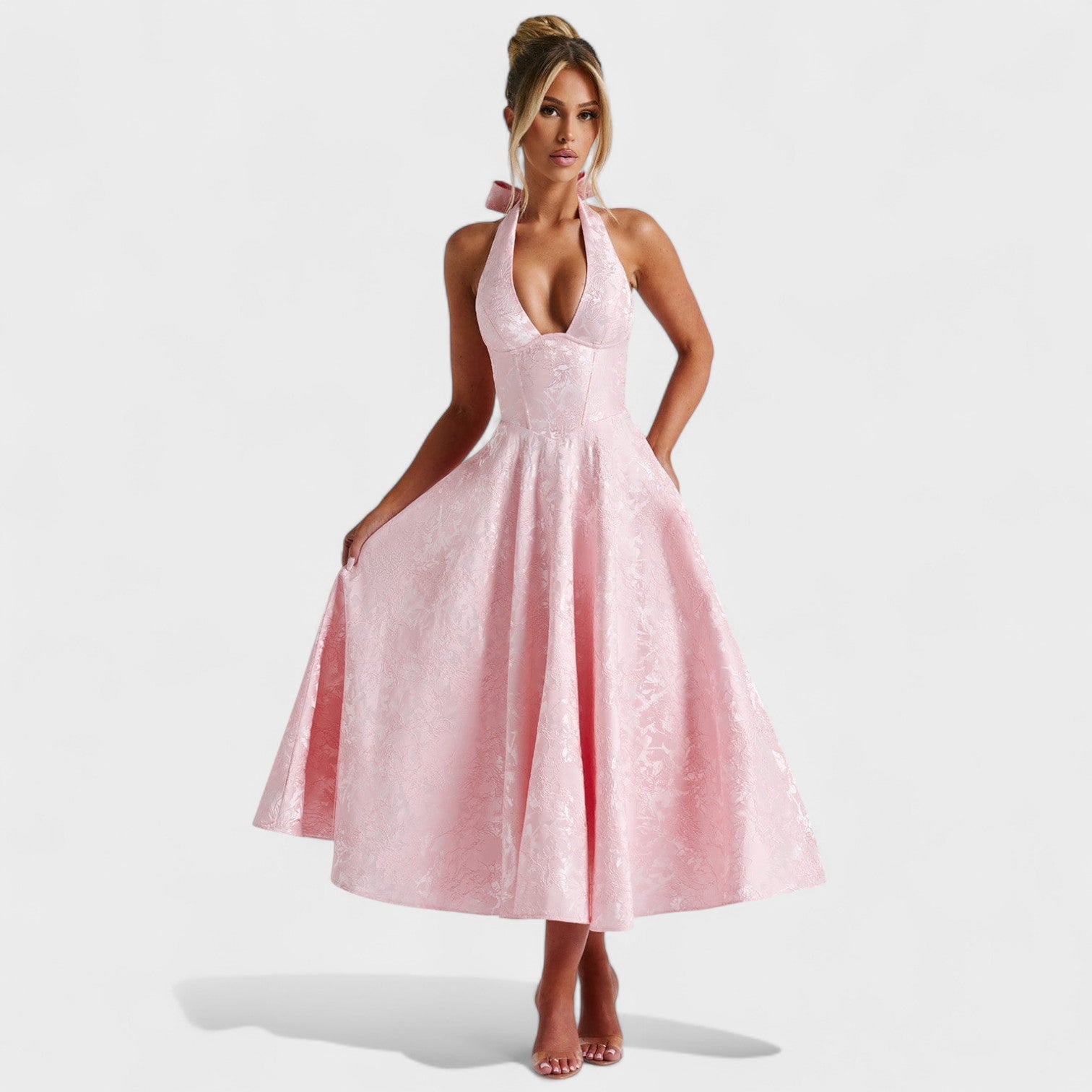 Inès - Robe Midi Texturée