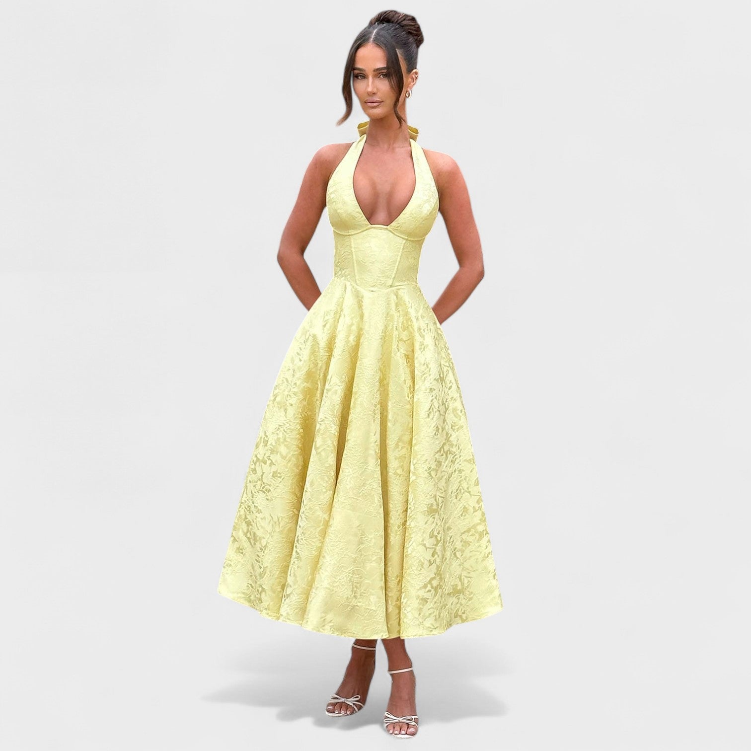Inès - Robe Midi Texturée