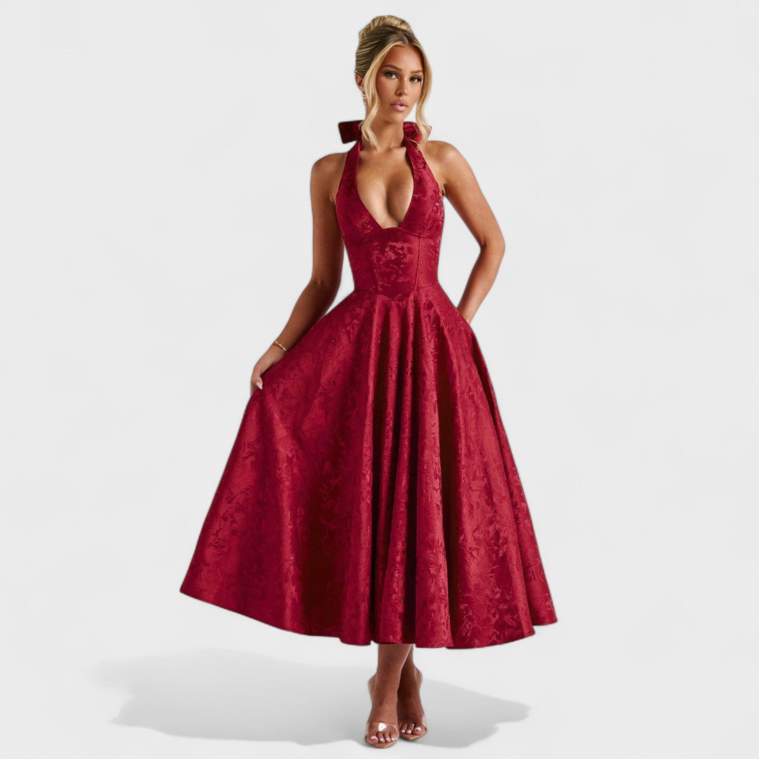 Inès - Robe Midi Texturée